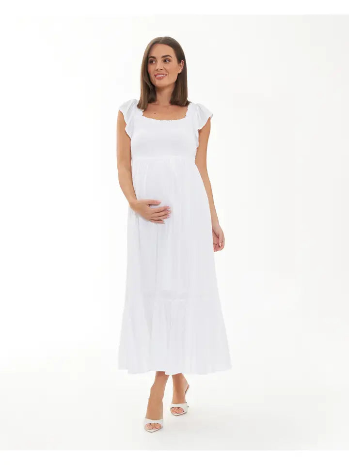 Hail Spot Dress White