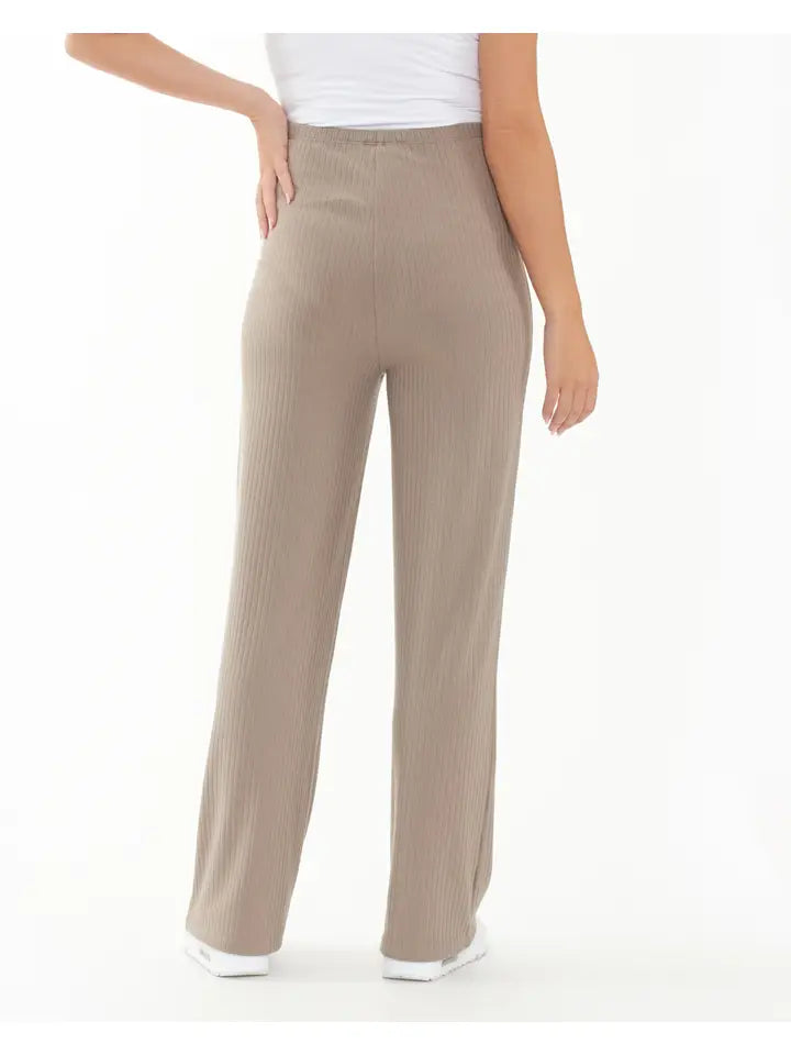 Cindy Rib Pant Taupe