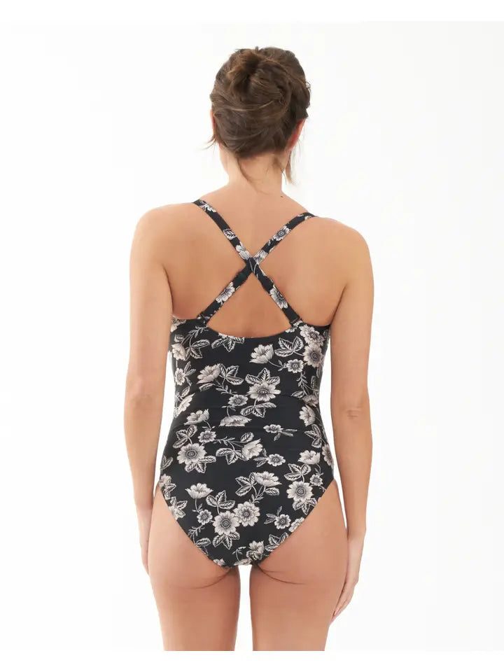 Trina Bandeau One Piece Black / Natural