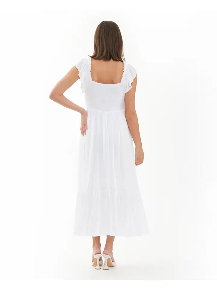 Hail Spot Dress White