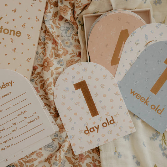 Baby Milestone Cards - Broderie
