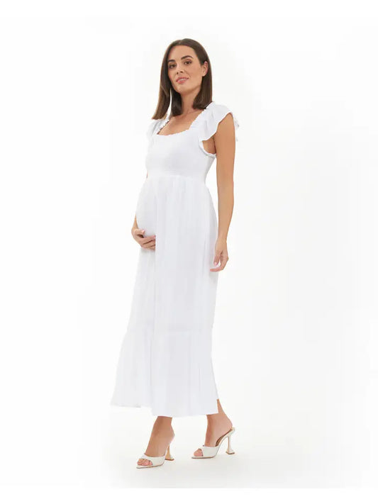 Hail Spot Dress White